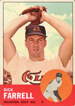 1963 Topps Baseball Cards      277     Dick Farrell